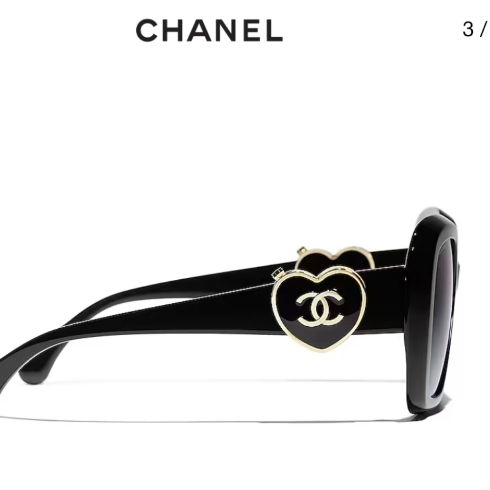Chanel CH5518A c622 Black and Gold Women's Sunglasses - Picture 10 of 11